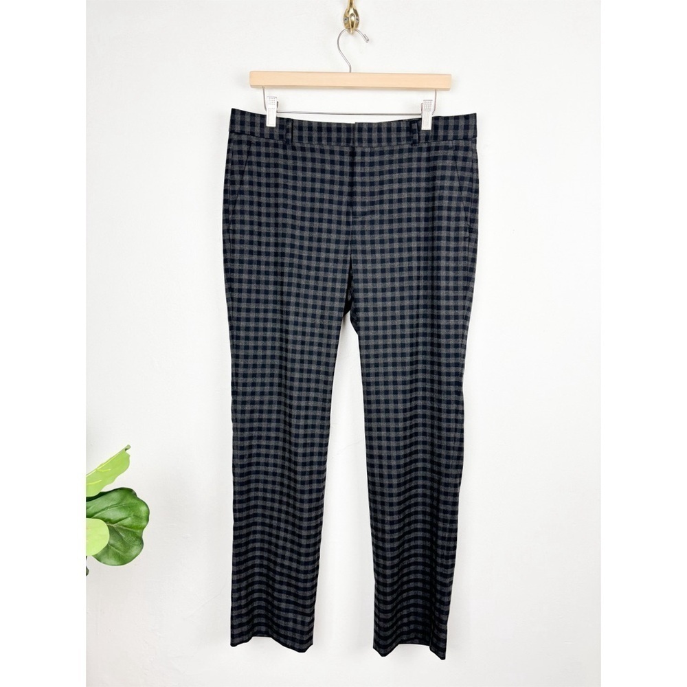 Banana Republic Women's Ryan Gray Checkered Plaid Pants Sz 10